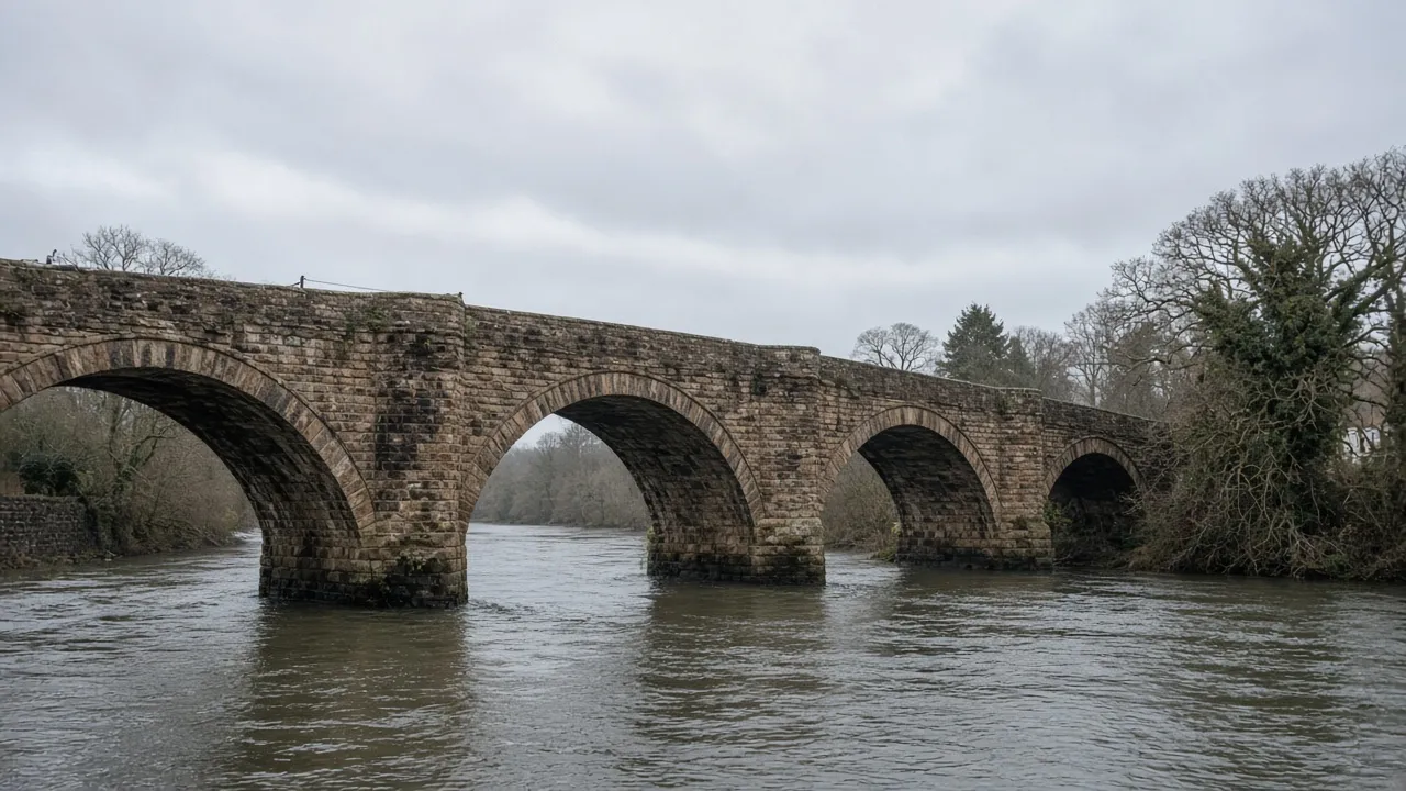 The Auld Brig over the River Ayr, Ayr, South Ayrshire